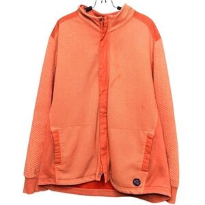 Carbon2Cobalt Orange Textured Quilted Full Zip Jacket Men's XXL Outdoor Stretch